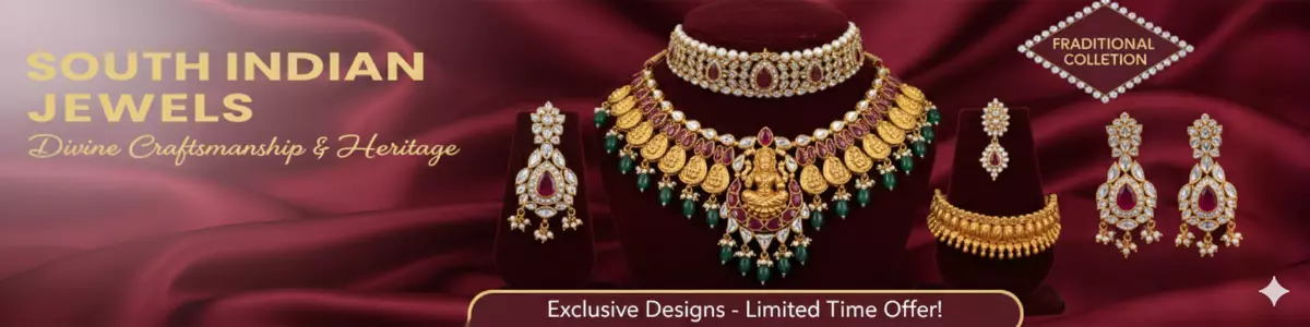 South Indian Jewellery for women , South Indian Necklace Set