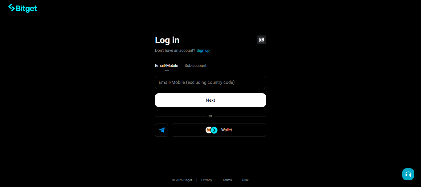 Bitget Login | Sign In (Website)