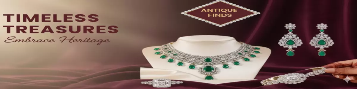 buy antique jewellery online , antique necklace , antique earrings